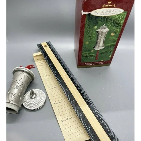 Hallmark Ornament 2000 Millennium Time Capsule Christmas Tree Keepsake Gift - Picture 2 of 4